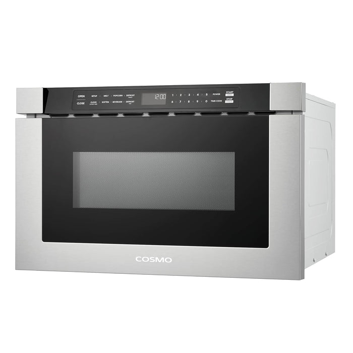 Cosmo 24-Inch 1.2 Cu. Ft. Built-in Microwave Drawer in Stainless Steel (COS-12MWDSS-NH)