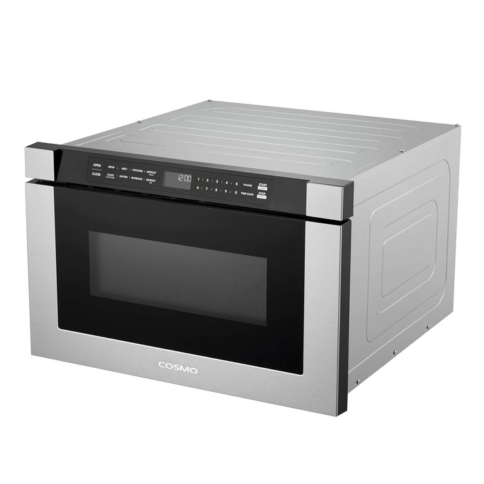 Cosmo 24-Inch 1.2 Cu. Ft. Built-in Microwave Drawer in Stainless Steel (COS-12MWDSS-NH)