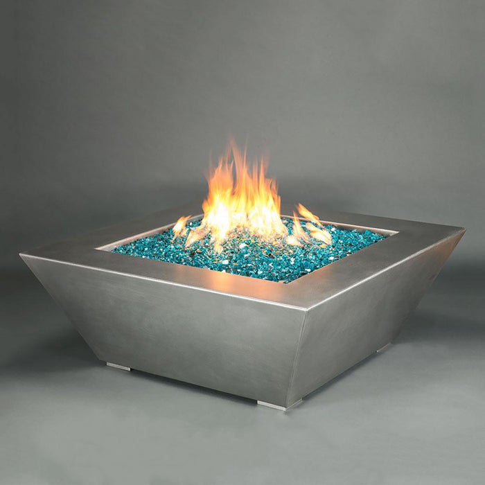 Starfire Designs Stainless Steel Edge Gas Fire Pit with Slide Out LPT Drawer