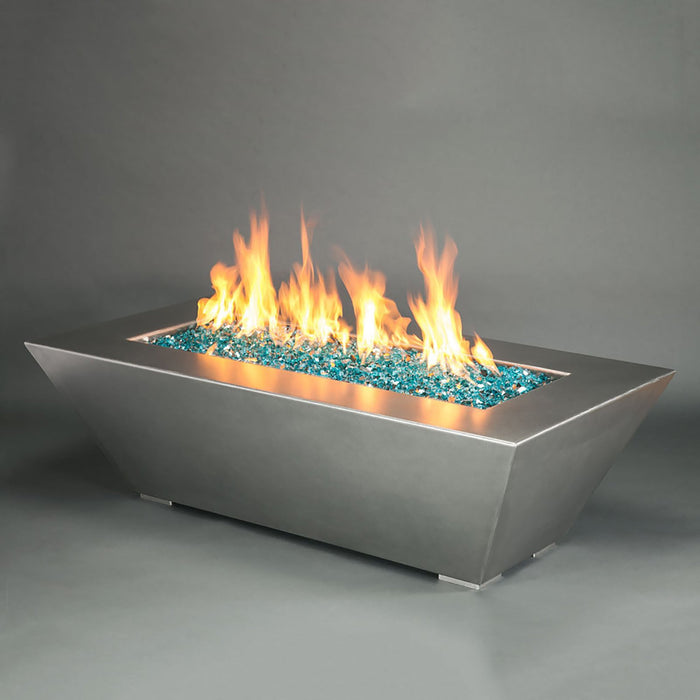 Starfire Designs Stainless Steel Edge Gas Fire Pit with Slide Out LPT Drawer