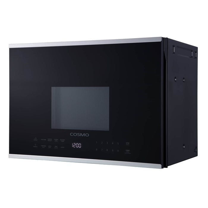 Cosmo 24-Inch 1.34 Cu. Ft. Over the Range Microwave in Stainless Steel and Black Glass (COS-2413ORM1SS)