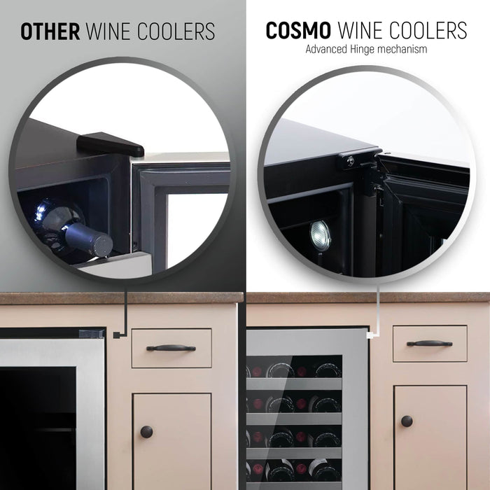 Cosmo 4-Piece Appliance Package - 30-Inch Electric Range, Dishwasher, Refrigerator and Wine Cooler in Stainless Steel (COS-4PKG-155)