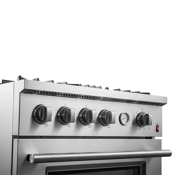 Forno Marco 30-inch Gas Range with 4 Burners and 4.32 Cu.ft. Convection Oven in Stainless Steel (FFSGS6277-30)