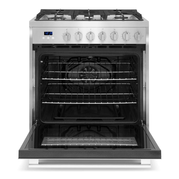 Cosmo 30-Inch 5.0 Cu. Ft. Single Oven Gas Range with 5 Burner Cooktop in Stainless Steel (COS-305AGC)