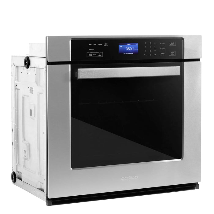 Cosmo 30-Inch 5 Cu. Ft. Convection and Self Cleaning Single Electric Wall Oven in Stainless Steel (COS-30ESWC)