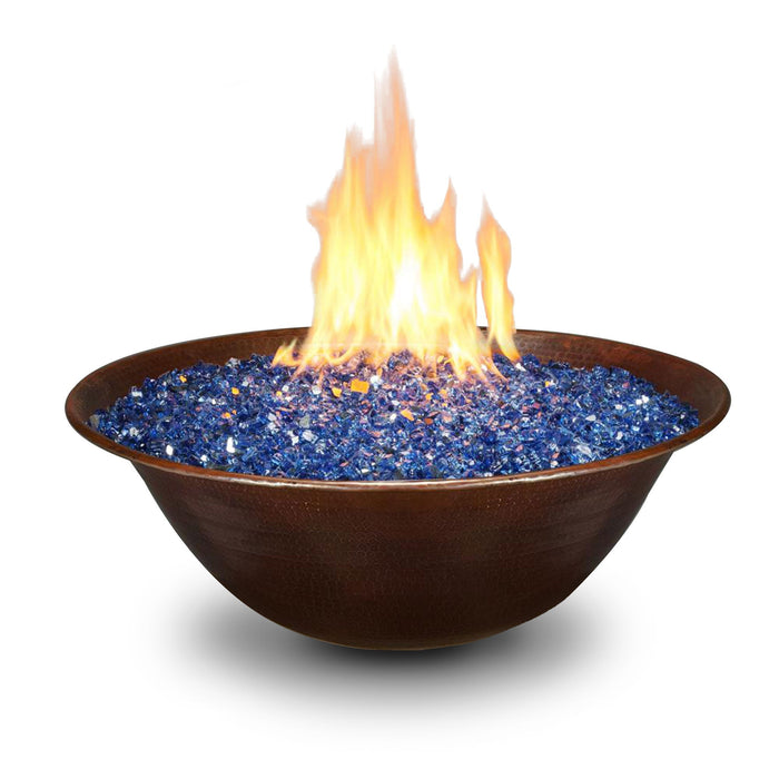 Campana Moreno 31" W Round Copper Fire Bowl - MORENO-CAMPANA-3111 by Starfire Designs