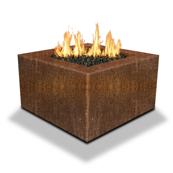 Starfire Designs Metal Gravity 45" Square Corten Steel Gas Fire Pit