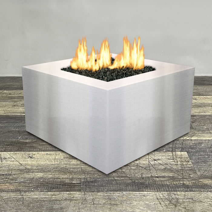 Starfire Designs Metal Gravity 45" Square Stainless Steel Gas Fire Pit