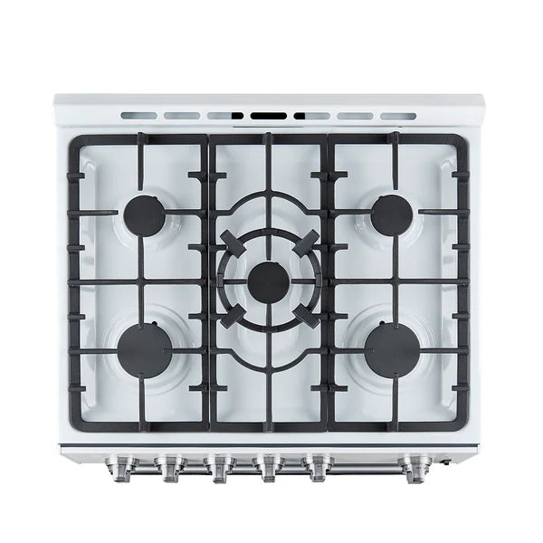 Forno Leonardo Espresso 30-Inch Gas Range in White with Stainless Steel Handle (FFSGS1116-30WHT)