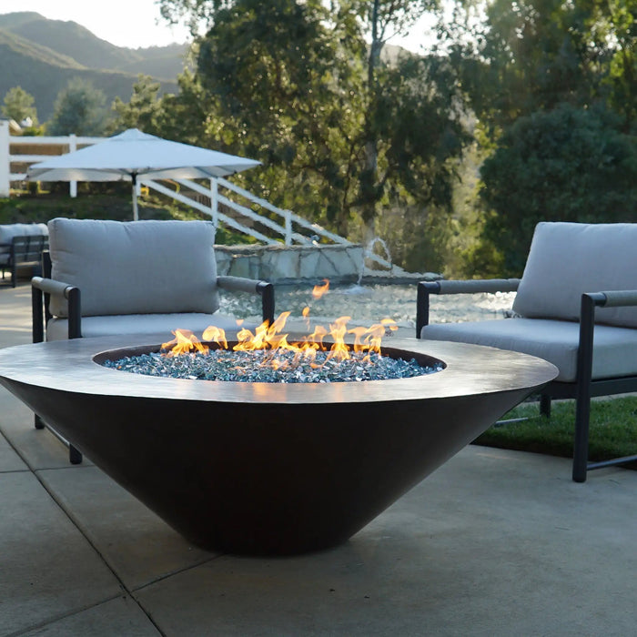 Cono Moreno 60" W Round Copper Fire Pit - MORENO-CONO-6019 by Starfire Designs