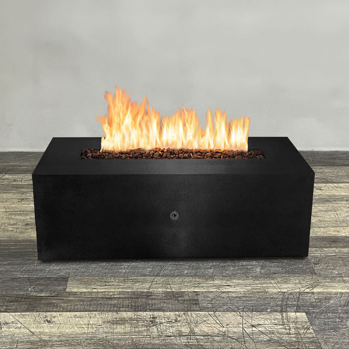 Starfire Designs Gravity Linear Powder Coated Steel Gas Fire Pit with Propane Tank Access Door