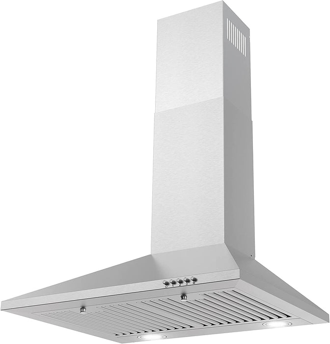 Cosmo 24-Inch 220 CFM Ducted Wall Mount Range Hood in Stainless Steel (COS-6324EWH)