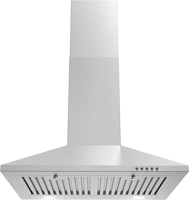 Cosmo 24-Inch 220 CFM Ducted Wall Mount Range Hood in Stainless Steel (COS-6324EWH)