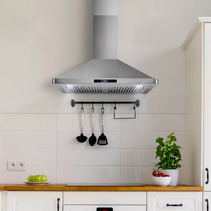 Cosmo 30-Inch 380 CFM Ducted Wall Mount Range Hood in Stainless Steel (COS-63175S)