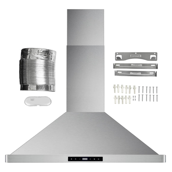 Cosmo 30-Inch 380 CFM Ducted Wall Mount Range Hood in Stainless Steel (COS-63175S)