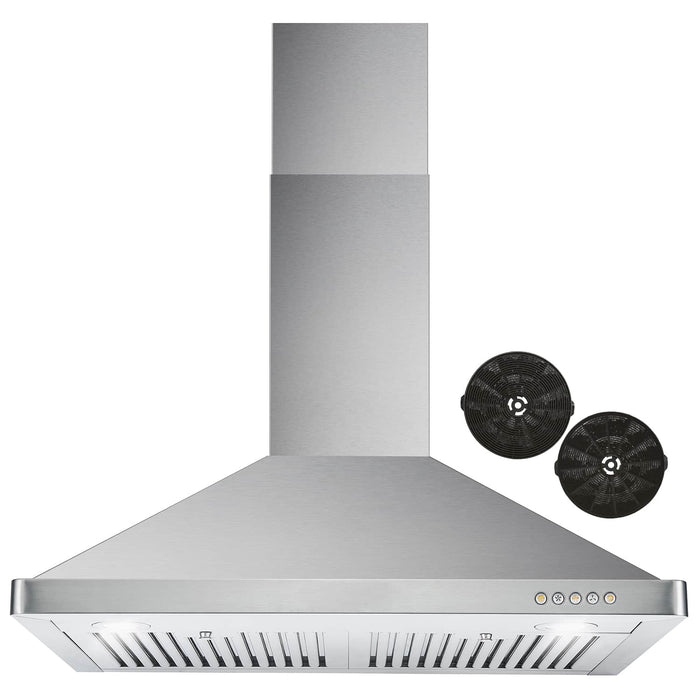 Cosmo 4-Piece Appliance Package - 30-Inch Gas Range, Wall Mount Range Hood, Dishwasher, and Refrigerator in Stainless Steel (COS-4PKG-008)