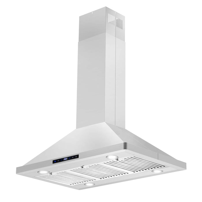 Cosmo 36-Inch 380 CFM Ducted Island Range Hood in Stainless Steel (COS-63ISS90)