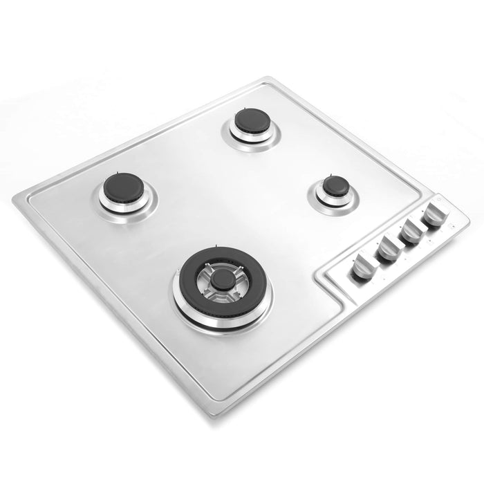 Cosmo 24-Inch Gas Cooktop with 4 Burners in Stainless Steel (COS-640STX-E)