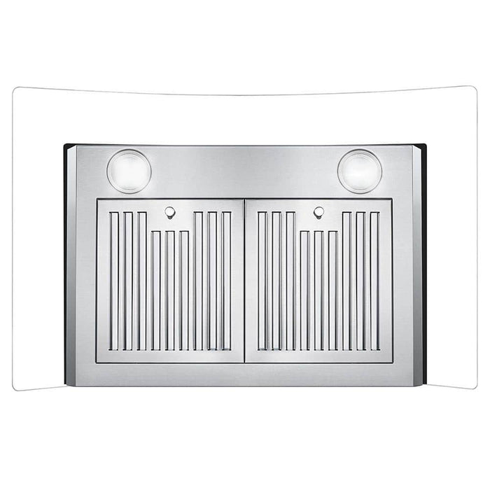 Cosmo 30-Inch 380 CFM Ducted Wall Mount Range Hood in Stainless Steel with Tempered Glass (COS-668AS750)