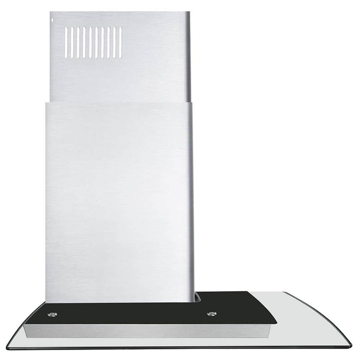 Cosmo 30-Inch 380 CFM Ducted Wall Mount Range Hood in Stainless Steel with Tempered Glass (COS-668AS750)