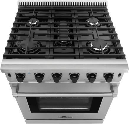 Thor Kitchen 30 in. 4.55 cu. ft. Professional Propane Gas Range in Stainless Steel, LRG3001ULP