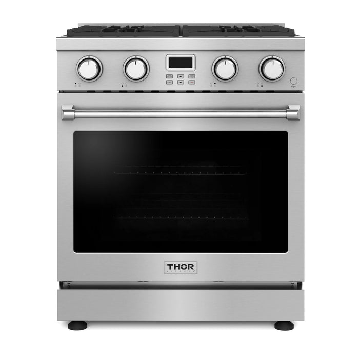 Thor Kitchen 30-Inch Gas Range with 4.8 cu. ft. Convection Oven in Stainless Steel (ARG30)