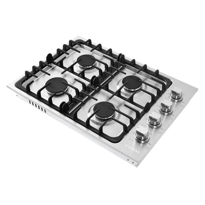 Cosmo 30-Inch Gas Cooktop with 4 Burners in Stainless Steel  (COS-DIC304)