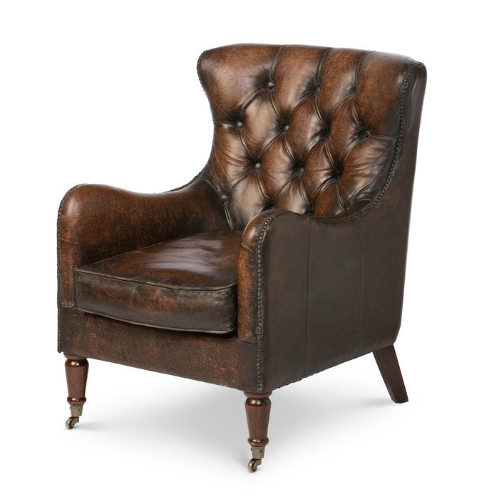 Park Hill Collections Manor Library Leather Club Chair EFS06133