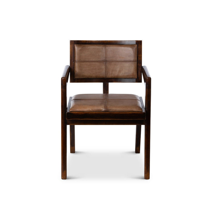 Park Hill Collection Lane Square Back Leather Armchair EFS26001