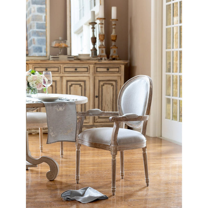 Park Hill Collection White Washed Dining Room Arm Chair EFS81666