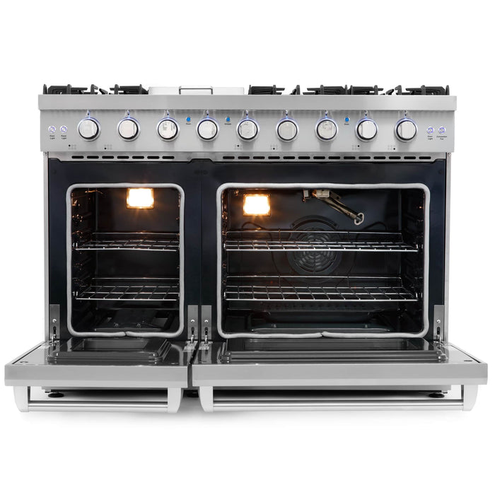 Cosmo 48-Inch 6.8 Cu. Ft. Double Oven Gas Range in Stainless Steel (COS-EPGR486G)