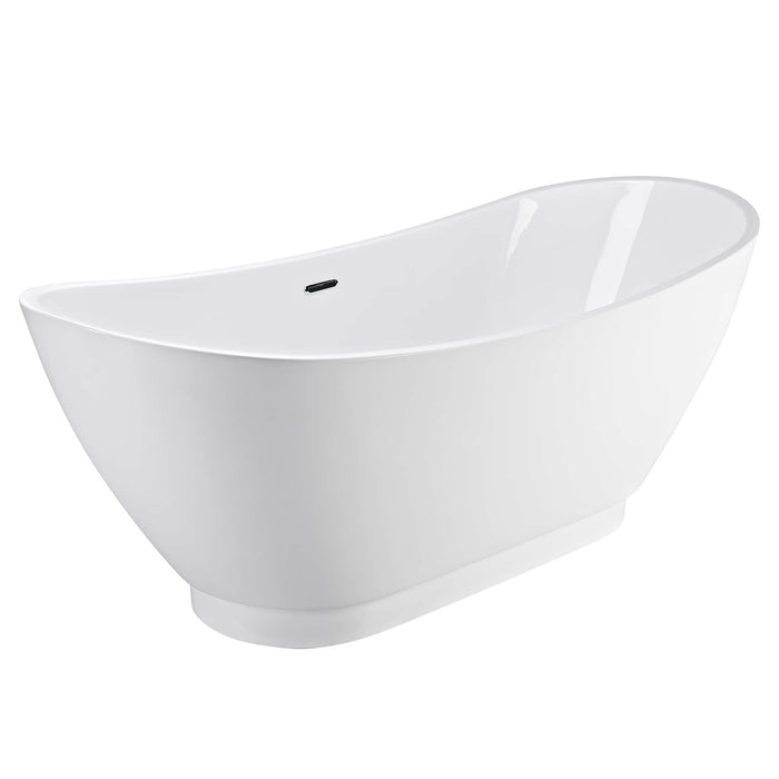 Empava 69" Freestanding Soaking Tub with Center Drain EMPV-69FT1603