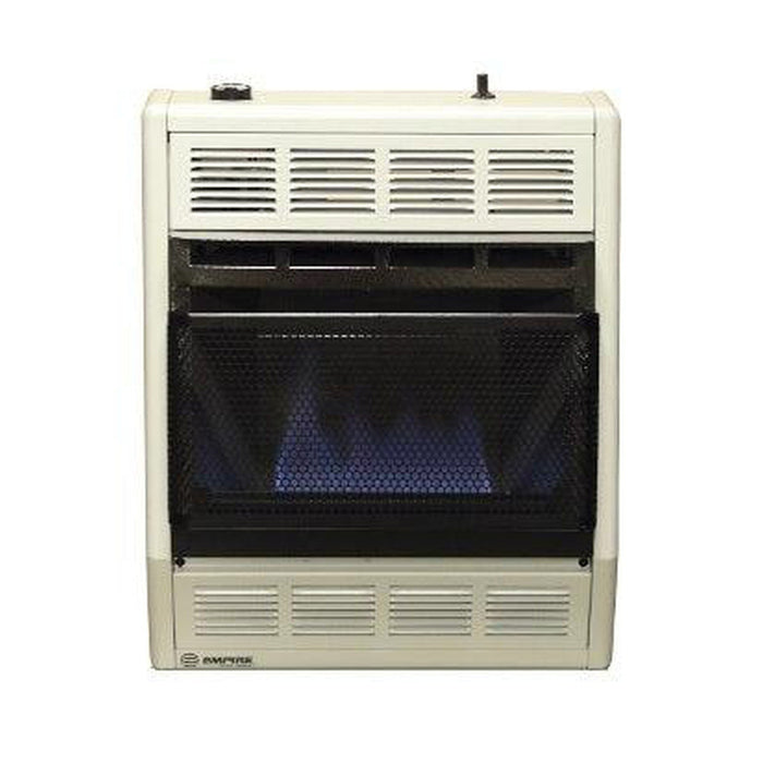 Empire 18" 10,000 BTU White Modulating Hydraulic Thermostat Control, Natural Gas Vent Free Blue Flame Heater