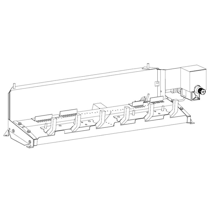 Empire 30" Millivolt Control With On/Off Switch, Propane Gas Vented Slope Glaze Burner