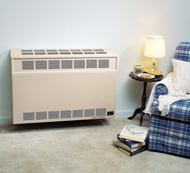 Empire 37" 25,000 BTU Beige Millivolt With Thermostat Control, Propane Gas Direct Vent Wall Furnace