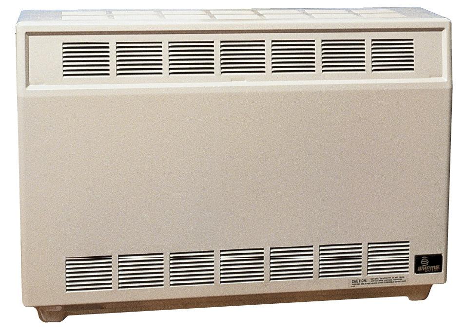 Empire 37" 35,000 BTU Beige Standing Pilot Hydraulic Thermostat Control, Propane Gas Console Vented Room Heater