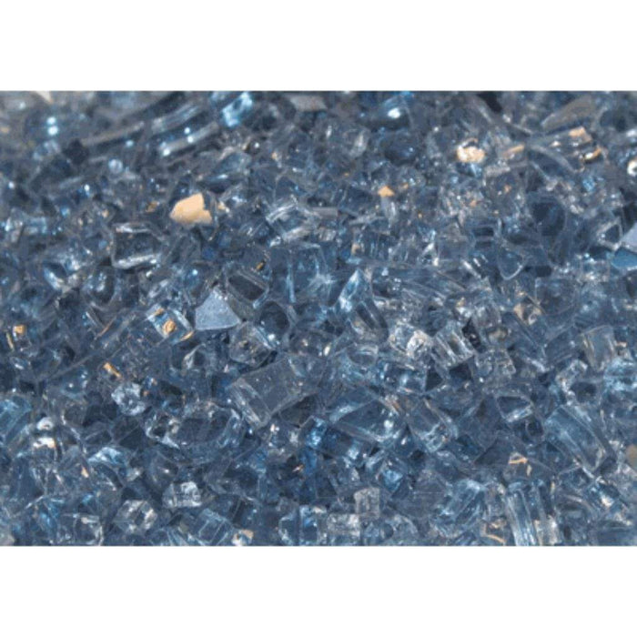 Empire Blue Clear Decorative Crushed Glass Media (1 Sq. Ft.)