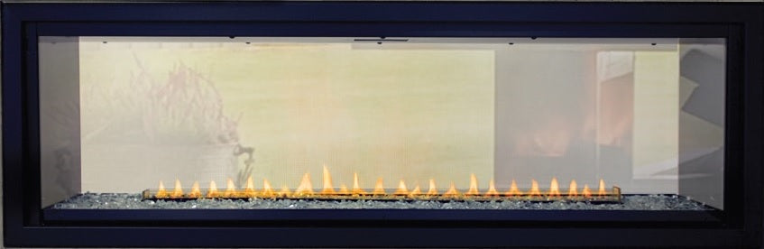 Empire Boulevard 48" Intermittent Pilot With Thermostat Variable Remote Control, Propane Gas Vent Free See Through Linear Fireplace