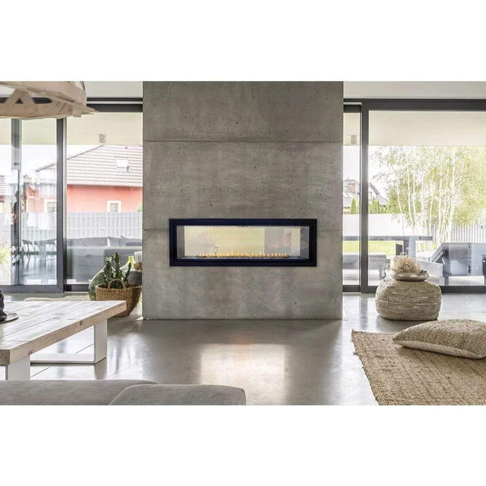 Empire Boulevard 48" Intermittent Pilot With Thermostat Variable Remote Control, Propane Gas Vent Free See Through Linear Fireplace