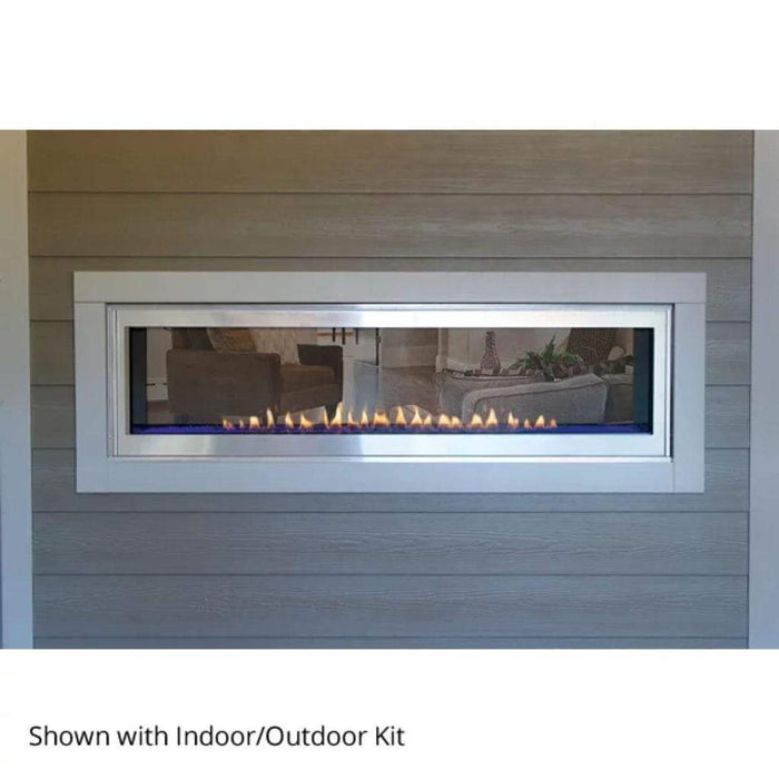 Empire Boulevard 60" Intermittent Pilot With Thermostat Variable Remote Control, Propane Gas Vent Free See Through Linear Fireplace