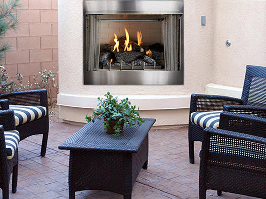 Empire Carol Rose Coastal 36" Stainless Steel Intermittent Pilot Control, Propane Gas Traditional Premium Outdoor Fireplace Empire Comfort Systems