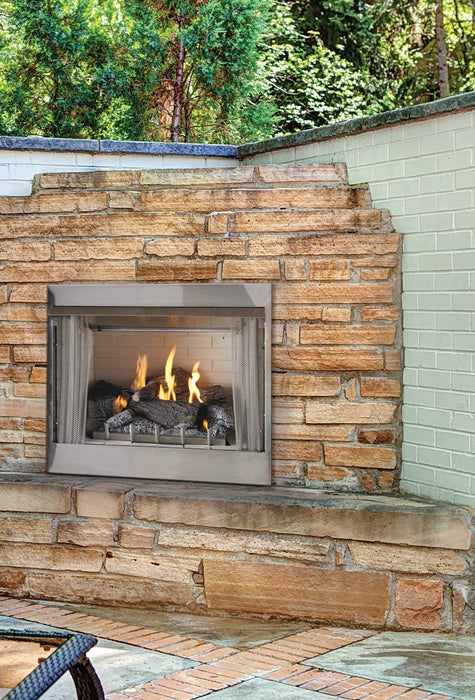 Empire Carol Rose Coastal 36" Stainless Steel Intermittent Pilot Control, Propane Gas Traditional Premium Outdoor Fireplace Empire Comfort Systems