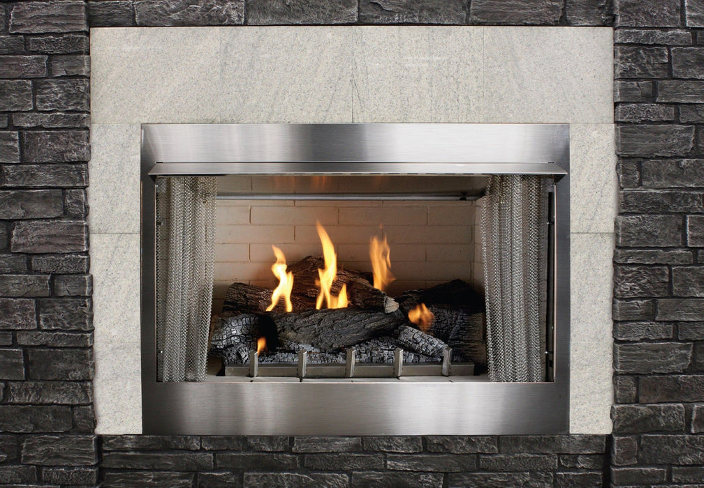 Empire Carol Rose Coastal 36" Stainless Steel Intermittent Pilot Control, Propane Gas Traditional Premium Outdoor Fireplace Empire Comfort Systems