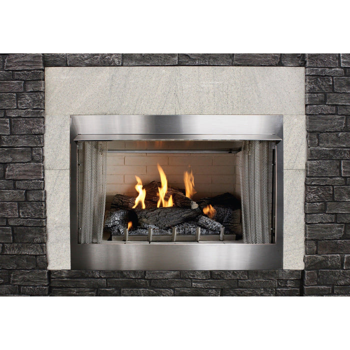 Empire Carol Rose Coastal 36" Stainless Steel Millivolt Control, Natural Gas Traditional Premium Outdoor Fireplace Empire Comfort Systems