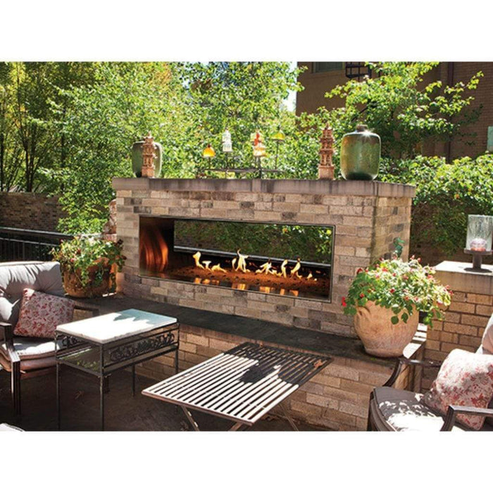 Empire Carol Rose Coastal 48" Stainless Steel Manual Control, Natural Gas Outdoor Linear See Through Fireplace