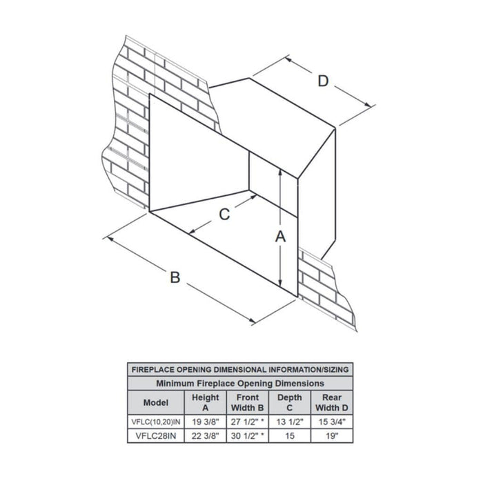 Empire Loft 30" Intermittent Pilot Control With On/Off Switch, Natural Gas Vent Free Medium Fireplace Insert