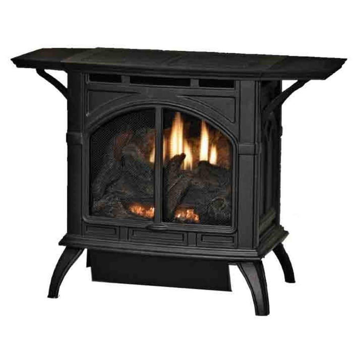 Empire Spirit 22" 10,000 BTU Matte Black Finish Millivolt Control With On/Off Switch, Propane Gas Vent Free Cast Iron Small Stove