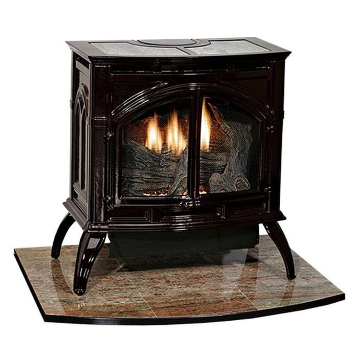 Empire Spirit 28" 25,000 BTU Matte Black Finish Millivolt Control With On/Off Switch, Propane Gas Vent Free Cast Iron Medium Stove