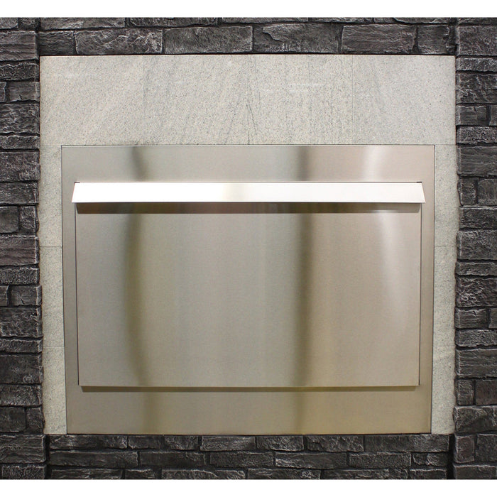 Empire Stainless Steel Weather Door for 48" Carol Rose Coastal Outdoor Linear Fireplace