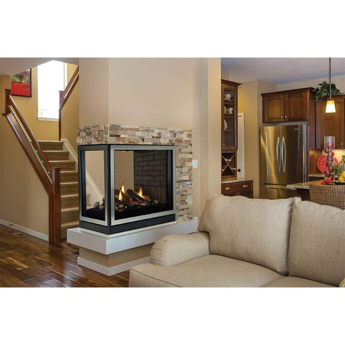 Empire Tahoe Clean Face 36" Intermittent Pilot With On/Off Switch, Propane Gas Direct Vent Premium Peninsula Fireplace